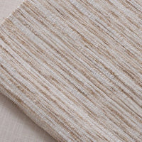 A close-up of Longan Craft’s Striped Jacquard Chenille Fabric By The Yard shows its ribbed, colorful poly woven texture atop a smooth, light surface—perfect as durable chenille upholstery material.