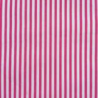 Longan Craft’s Striped Printed Peachskin Fabric By The Yard features pink and white vertical stripes on wrinkle-resistant polyester, with evenly spaced lines running parallel across the entire soft peachskin material.