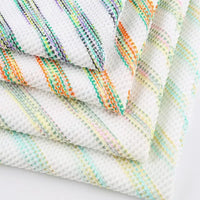 Striped Waffle Knit Fabric By The Yard