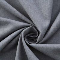A close-up of Longan Craft Thick Cotton Gabardine Fabric By The Yard, showing its smooth, gray twill weave and texture—ideal plain color gabardine material for uniforms.
