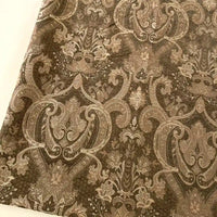 Longan Craft's Thick Viscose Chenille Fabric by the Yard features a botanical jacquard design with intricate, symmetrical patterns on durable upholstery material, ideal for stylish draperies and home décor.