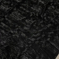 Longan Craft's Velvet Damask Fabric By The Yard features a classic jacquard damask weave with a raised floral and swirl pattern—ideal as an elegant, textured textile for dressmaking or luxury upholstery.