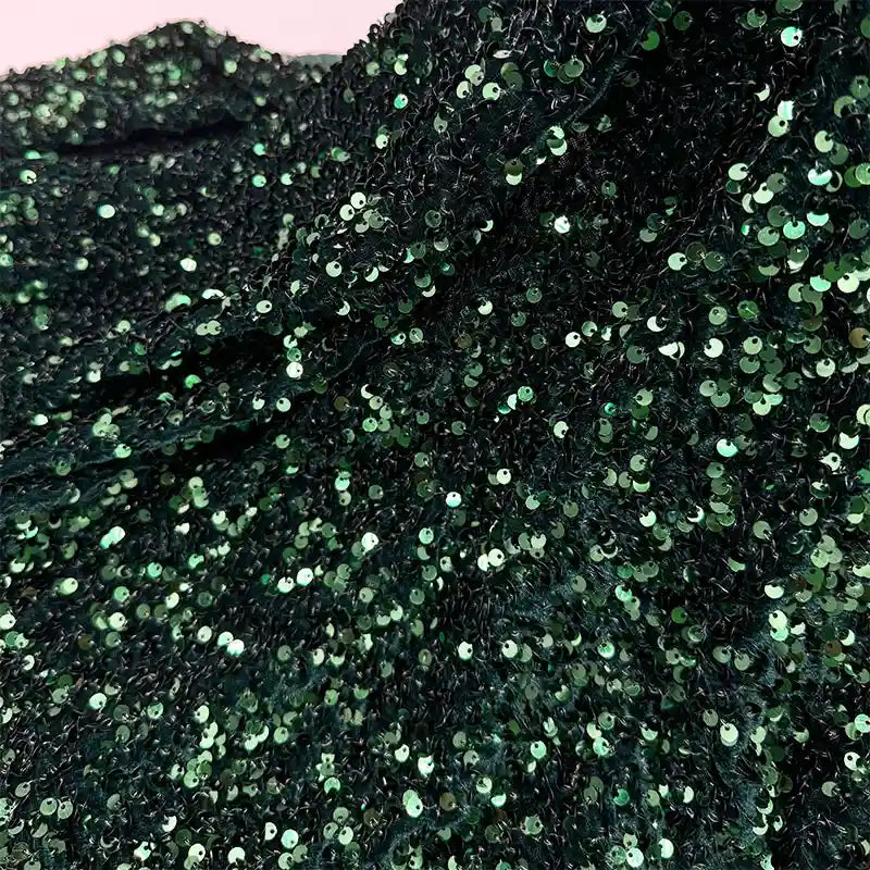 Velvet Stretch Sequin Fabric