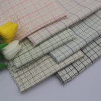 Vibrant Gingham Seersucker Fabric By the Yard