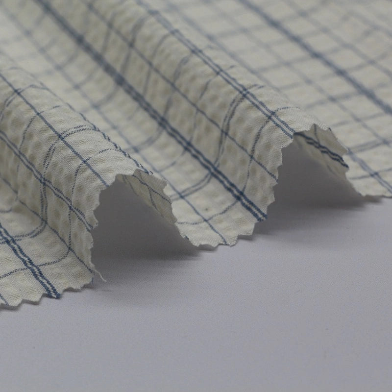 Vibrant Gingham Seersucker Fabric By the Yard