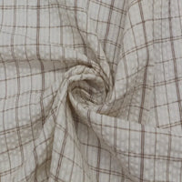 Vibrant Gingham Seersucker Fabric By the Yard