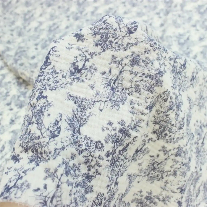 Vintage Flower Double Gauze Fabric By The Yard for dress