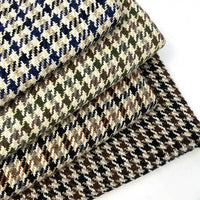 Vintage Houndstooth Tweed Fabric By The Yard