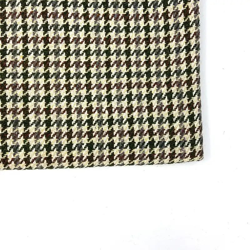 Vintage Houndstooth Tweed Fabric By The Yard