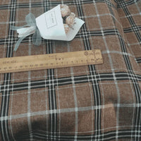 Vintage Plaid Ponte Knit Fabric By The Yard