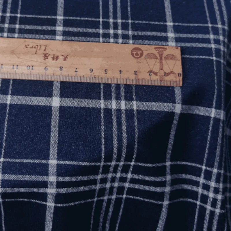Vintage Plaid Ponte Knit Fabric By The Yard