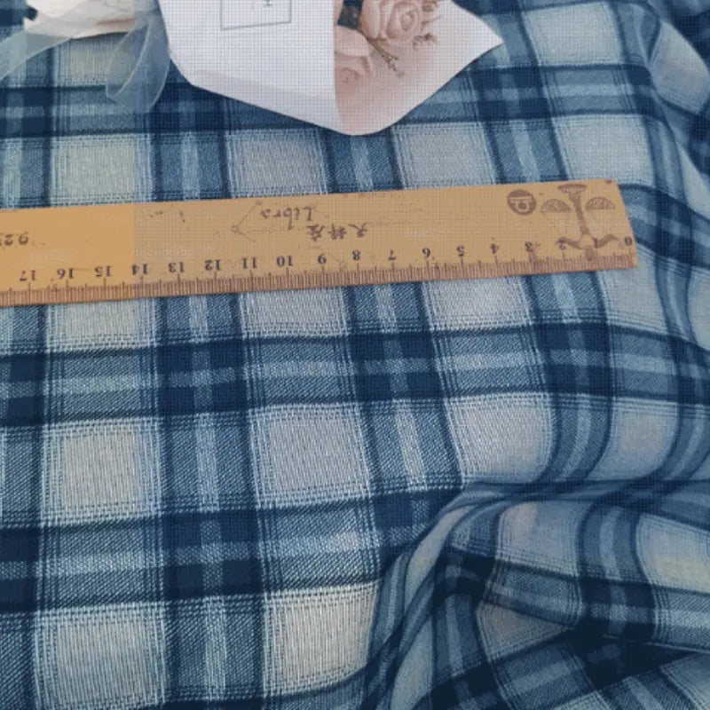 Vintage Plaid Ponte Knit Fabric By The Yard