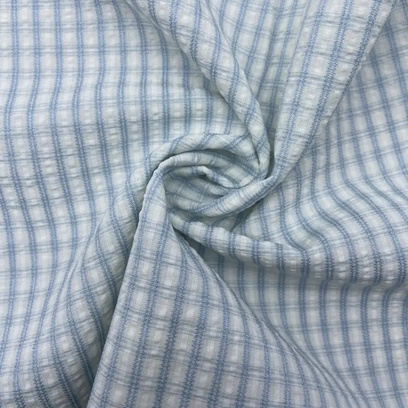 Vintage Plaid Seersucker Fabric By the Yard