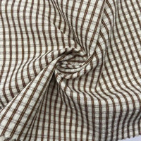 Vintage Plaid Seersucker Fabric By the Yard
