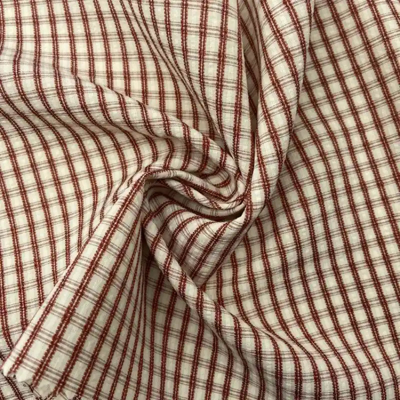 Vintage Plaid Seersucker Fabric By the Yard