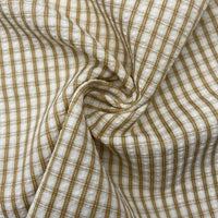 Vintage Plaid Seersucker Fabric By the Yard