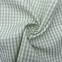 Vintage Plaid Seersucker Fabric By the Yard