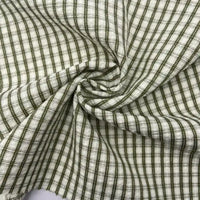 Vintage Plaid Seersucker Fabric By the Yard