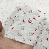 VintageRedFloralSwissDotFbaircByTheYardWholesale