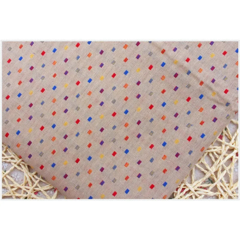 Vintage Dot Pattern Chambray Fabric By The Yard