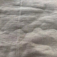 Close-up of Longan Craft's Washed Ramie Fabric by the Yard shows light gray, medium weight ramie cotton with visible weave and soft folds, emphasizing its breathable, sustainable texture—ideal as a linen alternative for apparel.