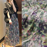 Watercolor Floral Chiffon Fabric By The Yard