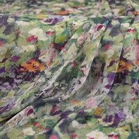 Watercolor Floral Chiffon Fabric By The Yard