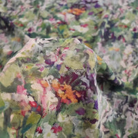 Watercolor Floral Chiffon Fabric By The Yard