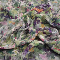 Watercolor Floral Chiffon Fabric By The Yard