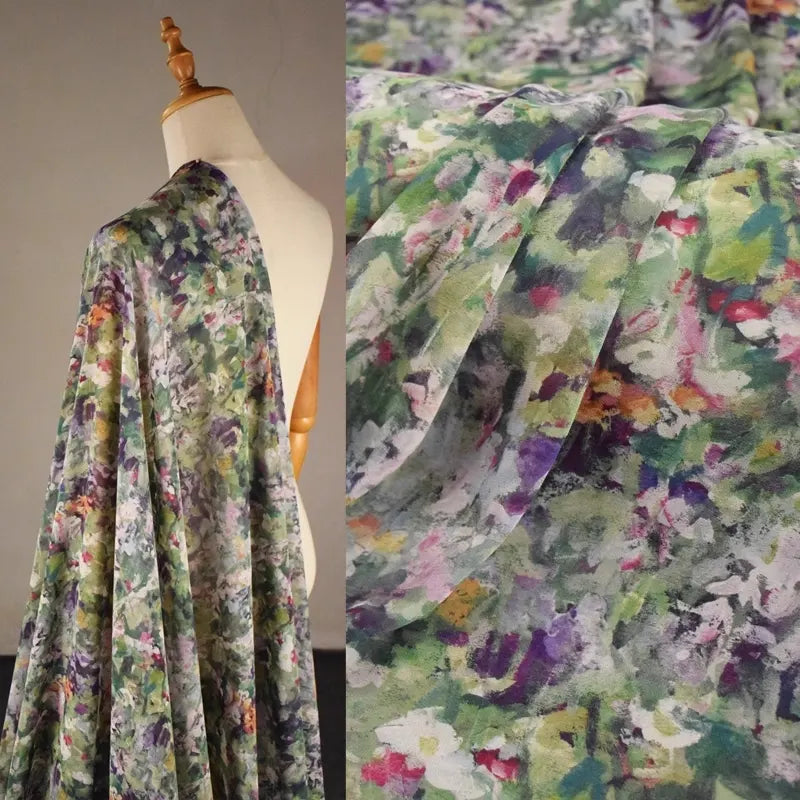 chiffon floral print fabric for dresses Soft and Flowy Floral Printed Chiffon Dress Fabric