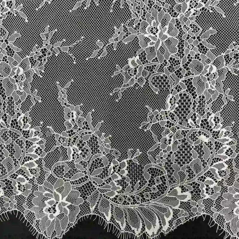 White Chantilly Lace Fabric By The Yard