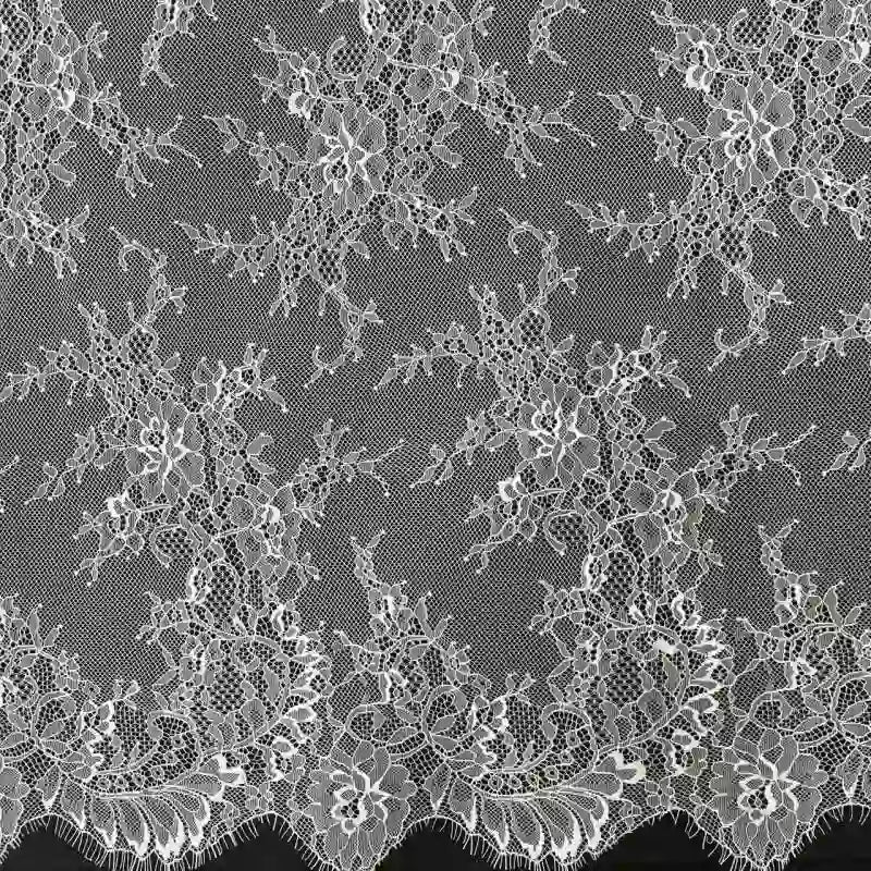 White Chantilly Lace Fabric By The Yard