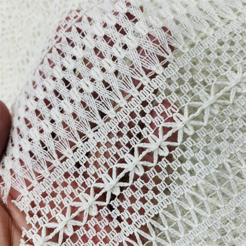 White Cotton Lace Fabric By The Yard