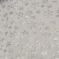 White Velvet Snowflake Fabric By The Yard