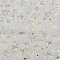 White Velvet Snowflake Fabric By The Yard