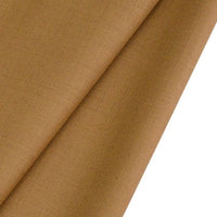 Close-up of Longan raft Worsted Wool Gabardine Fabric By The Yard, a light brown colorful poly wool blended twill with a diagonal weave and smooth, wrinkle-resistant texture—ideal gabardine material for tailored suits.