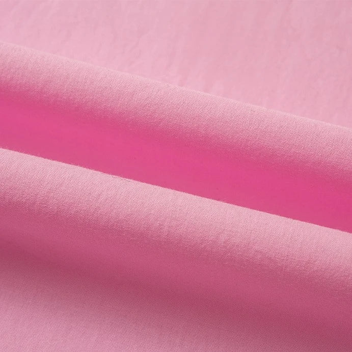 Close-up of Longan Craft's Woven Lawn Fabric by the Yard: multicolor cotton lawn material with a soft, breathable texture and gentle folds—ideal as a lining or for crafts.