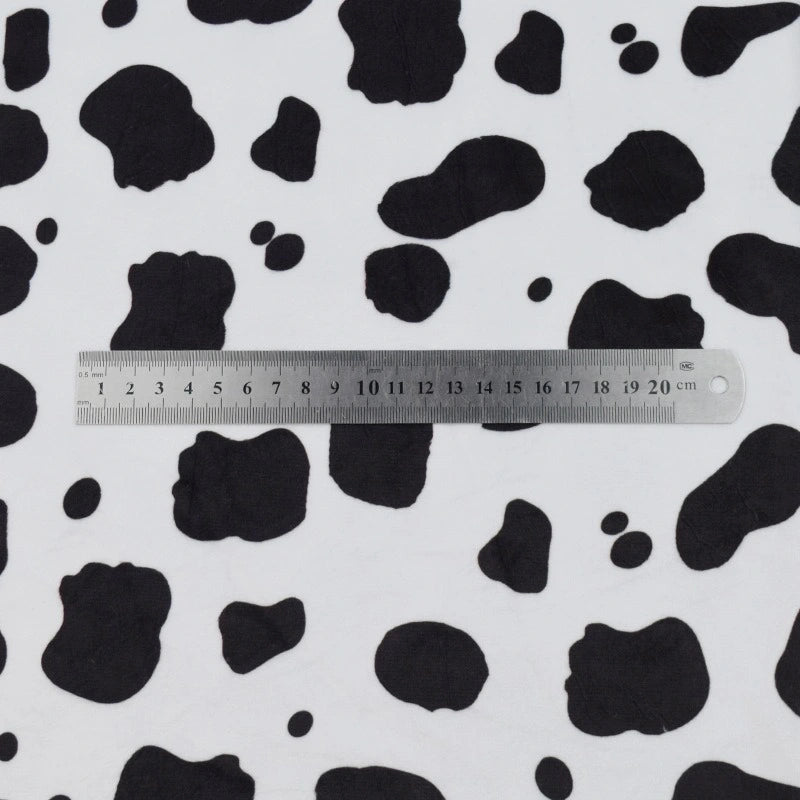 Animal Patterned Minky Fabric By The Yard | Leopard Dot Cow Pattern Printed Minky Material | Floral Cuddle Minky Fabric For Plushies