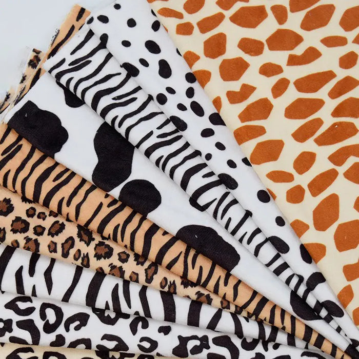 Animal Patterned Minky Fabric By The Yard | Leopard Dot Cow Pattern Printed Minky Material | Floral Cuddle Minky Fabric For Plushies