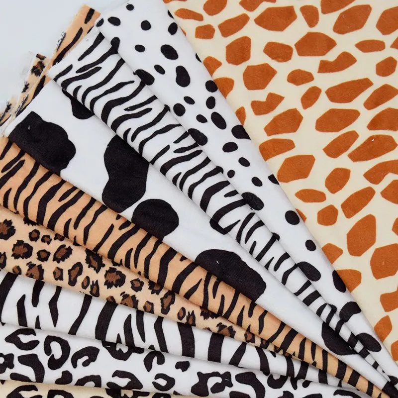 Animal Patterned Minky Fabric By The Yard | Leopard Dot Cow Pattern Printed Minky Material | Floral Cuddle Minky Fabric For Plushies