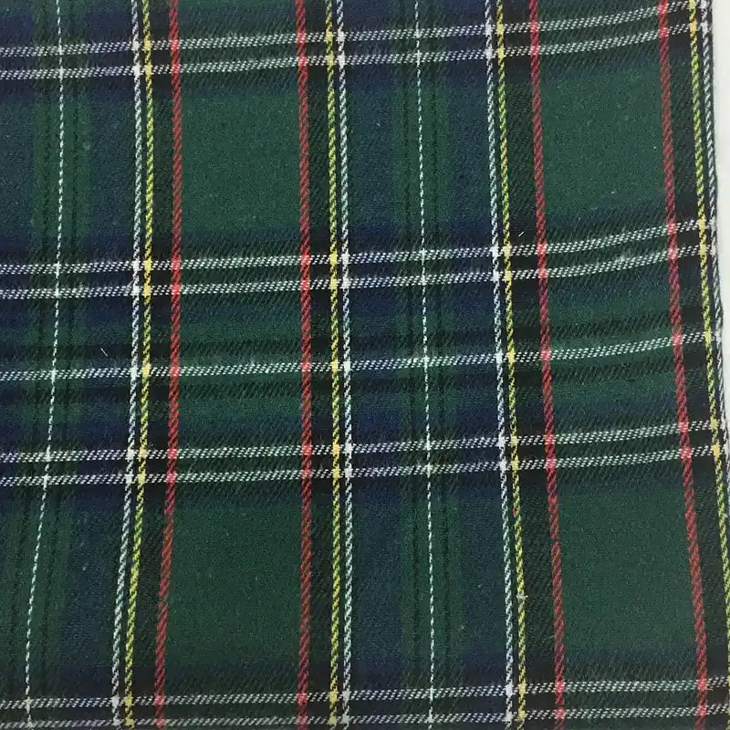 Christmas Plaid Flannel Fabric By The Yard | Comfy Polyester Cotton Holiday Flannelette Material | Dresses Shirt Sewing Craft Flannel Cloth