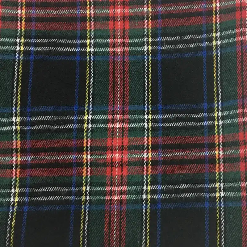 Christmas Plaid Flannel Fabric By The Yard | Comfy Polyester Cotton Holiday Flannelette Material | Dresses Shirt Sewing Craft Flannel Cloth