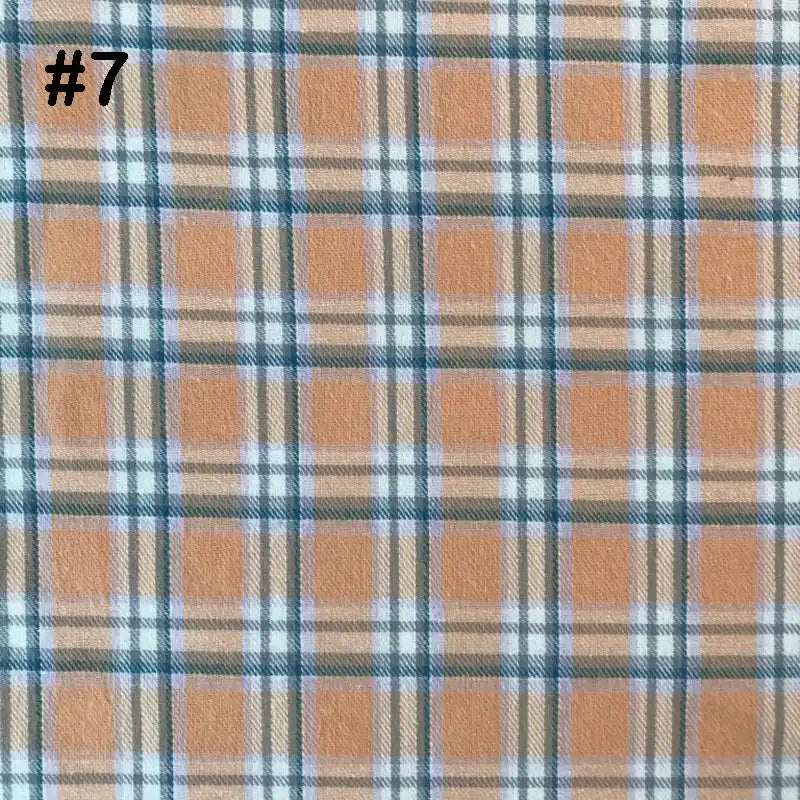 Colorful Plaid Cotton Flannel Fabric By The Yard | Fall 100%Cotton Flannelette Material | Coat Shirt Sewing Upholstery Flannel Cloth