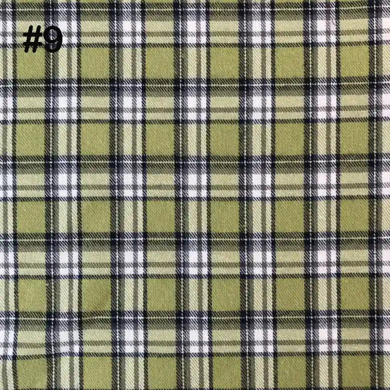 Colorful Plaid Cotton Flannel Fabric By The Yard | Fall 100%Cotton Flannelette Material | Coat Shirt Sewing Upholstery Flannel Cloth