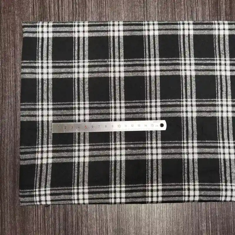 Colorful Plaid Flannel Fabric By The Yard | Polyester Cotton Comfy Flannelette Textile Cloth | Super Snuggle Fall Flannel Material