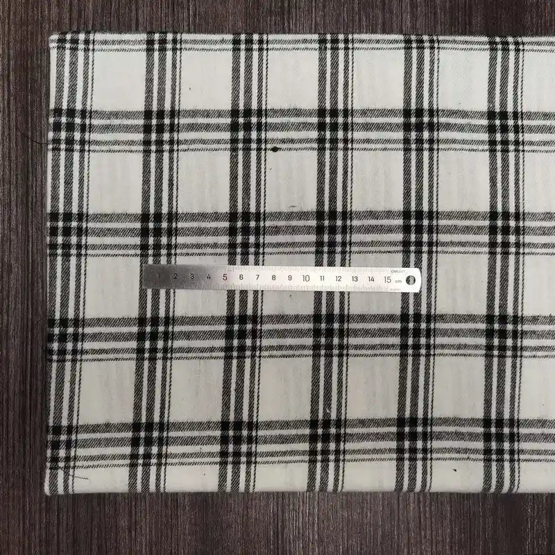 Colorful Plaid Flannel Fabric By The Yard | Polyester Cotton Comfy Flannelette Textile Cloth | Super Snuggle Fall Flannel Material
