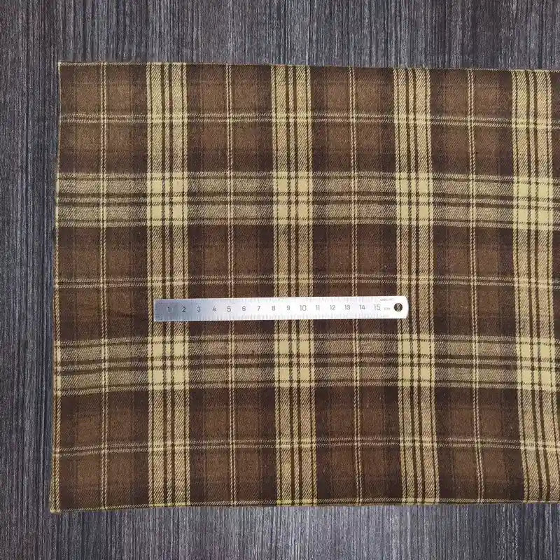 Colorful Plaid Flannel Fabric By The Yard | Polyester Cotton Comfy Flannelette Textile Cloth | Super Snuggle Fall Flannel Material