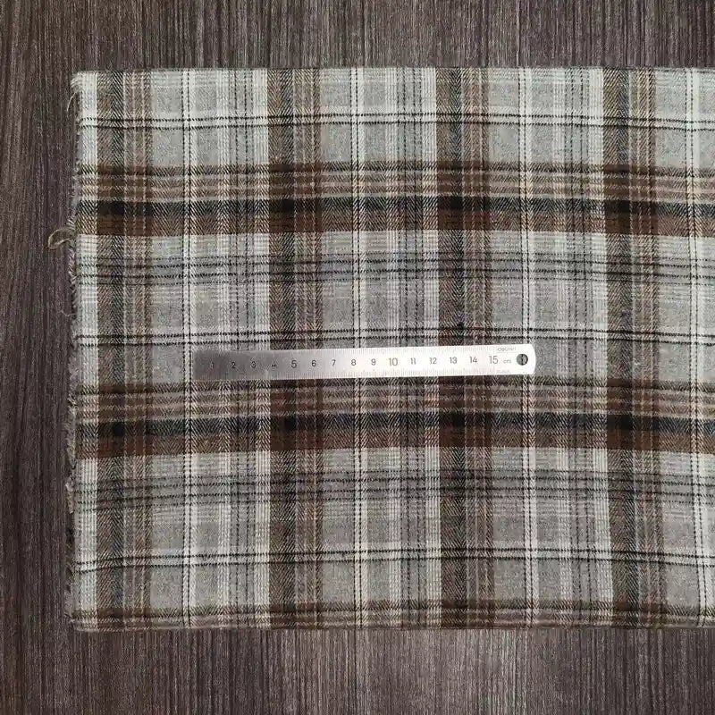 Colorful Plaid Flannel Fabric By The Yard | Polyester Cotton Comfy Flannelette Textile Cloth | Super Snuggle Fall Flannel Material