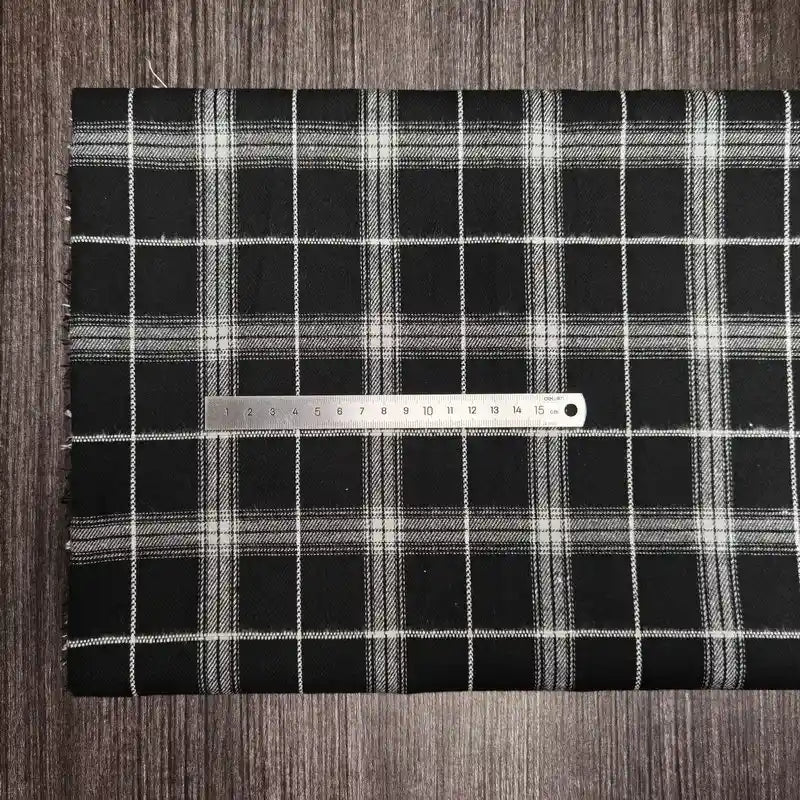 Colorful Plaid Flannel Fabric By The Yard | Polyester Cotton Comfy Flannelette Textile Cloth | Super Snuggle Fall Flannel Material