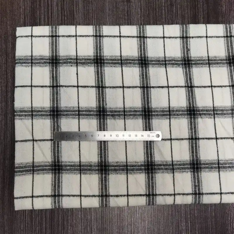 Colorful Plaid Flannel Fabric By The Yard | Polyester Cotton Comfy Flannelette Textile Cloth | Super Snuggle Fall Flannel Material